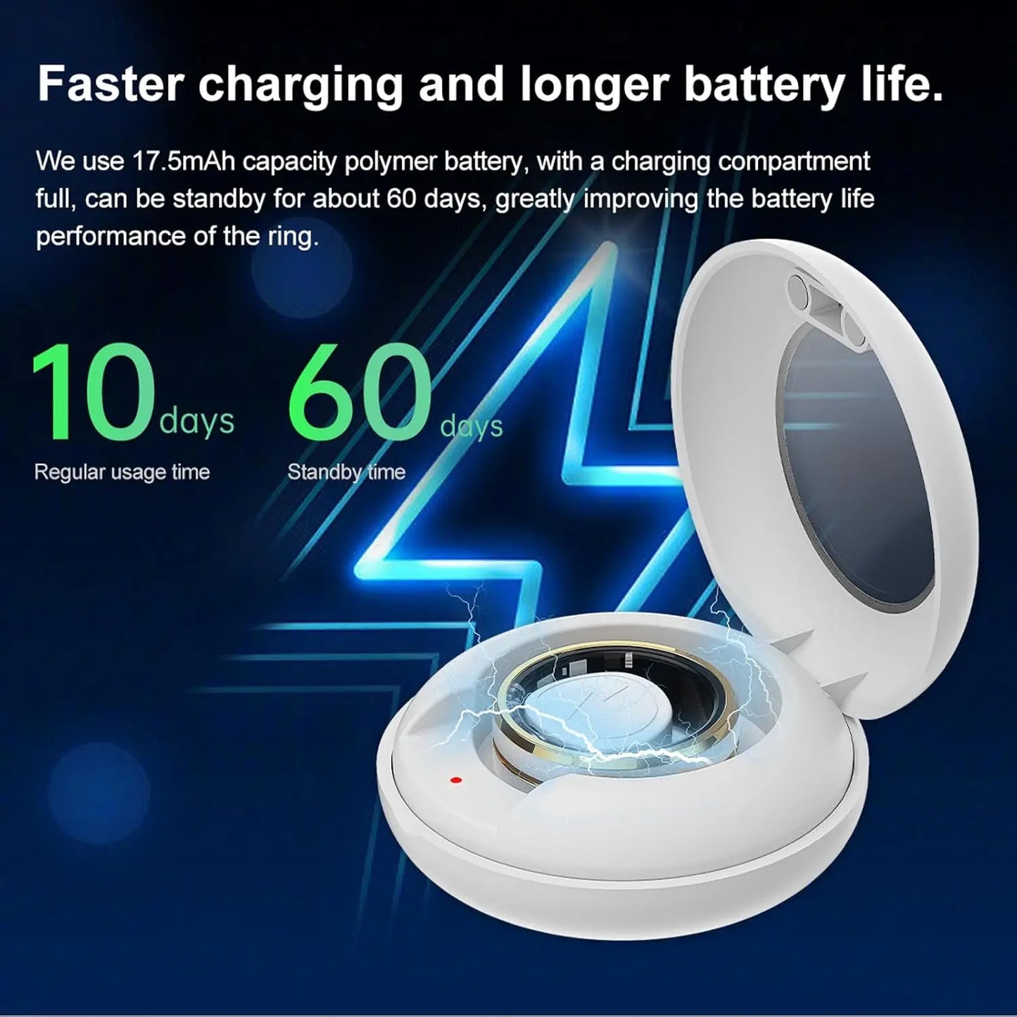 Fashion Women's Smart Ring, Sports Style Wide Ring, 5 Sports Mode Data Tracker, Sleep Quality Monitor, Stainless Steel Material