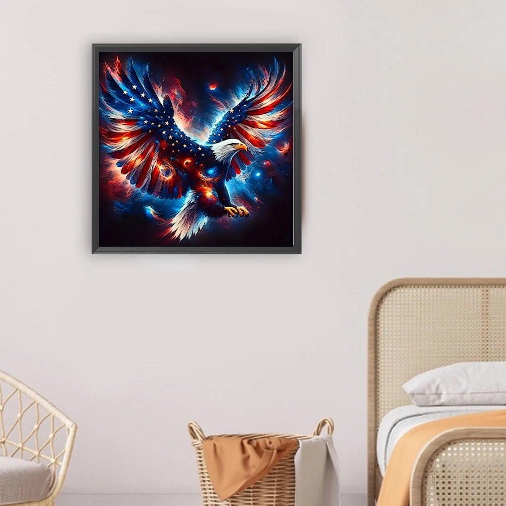 5D DIY Full Round Drill Diamond Painting Eagle Kit Home Decor Art Craft 30x30cm