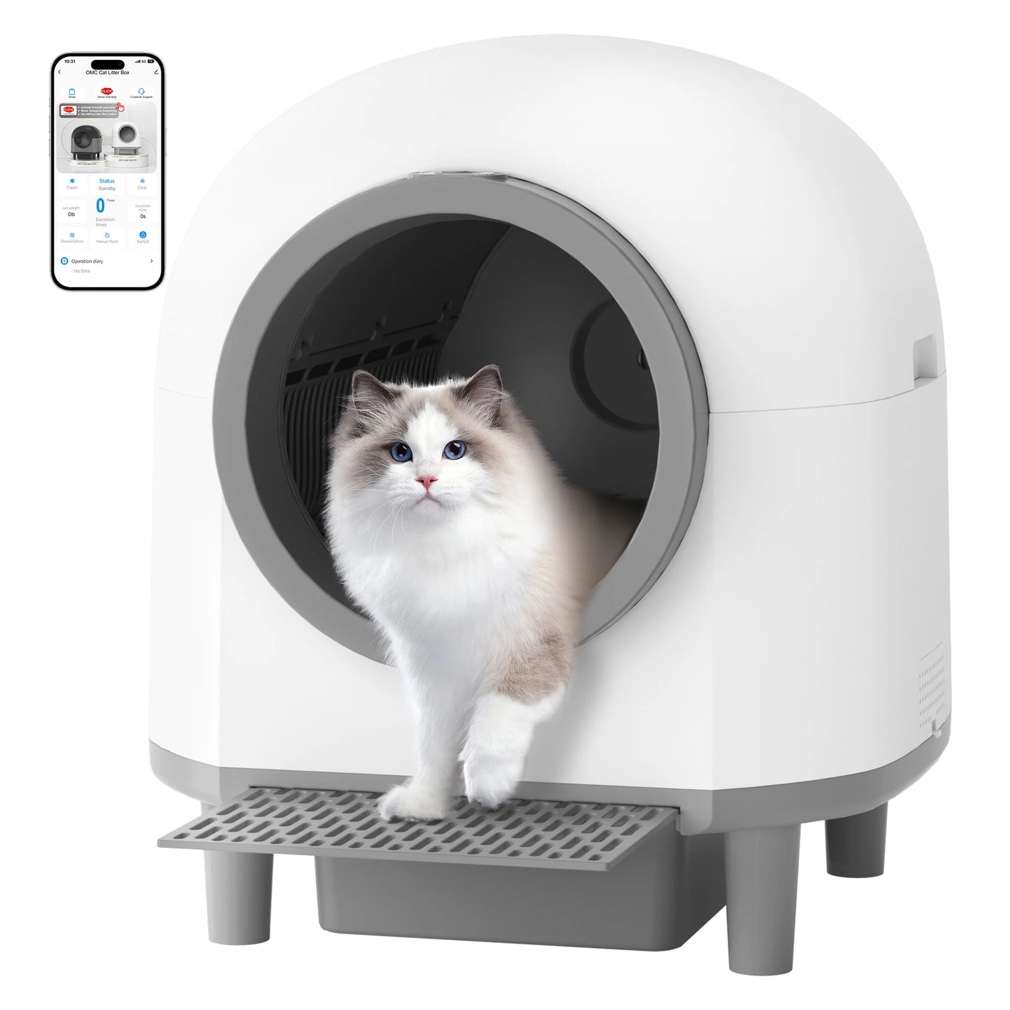Redsasa Self Cleaning Automatic Cat Litter Box 110L Stairs
