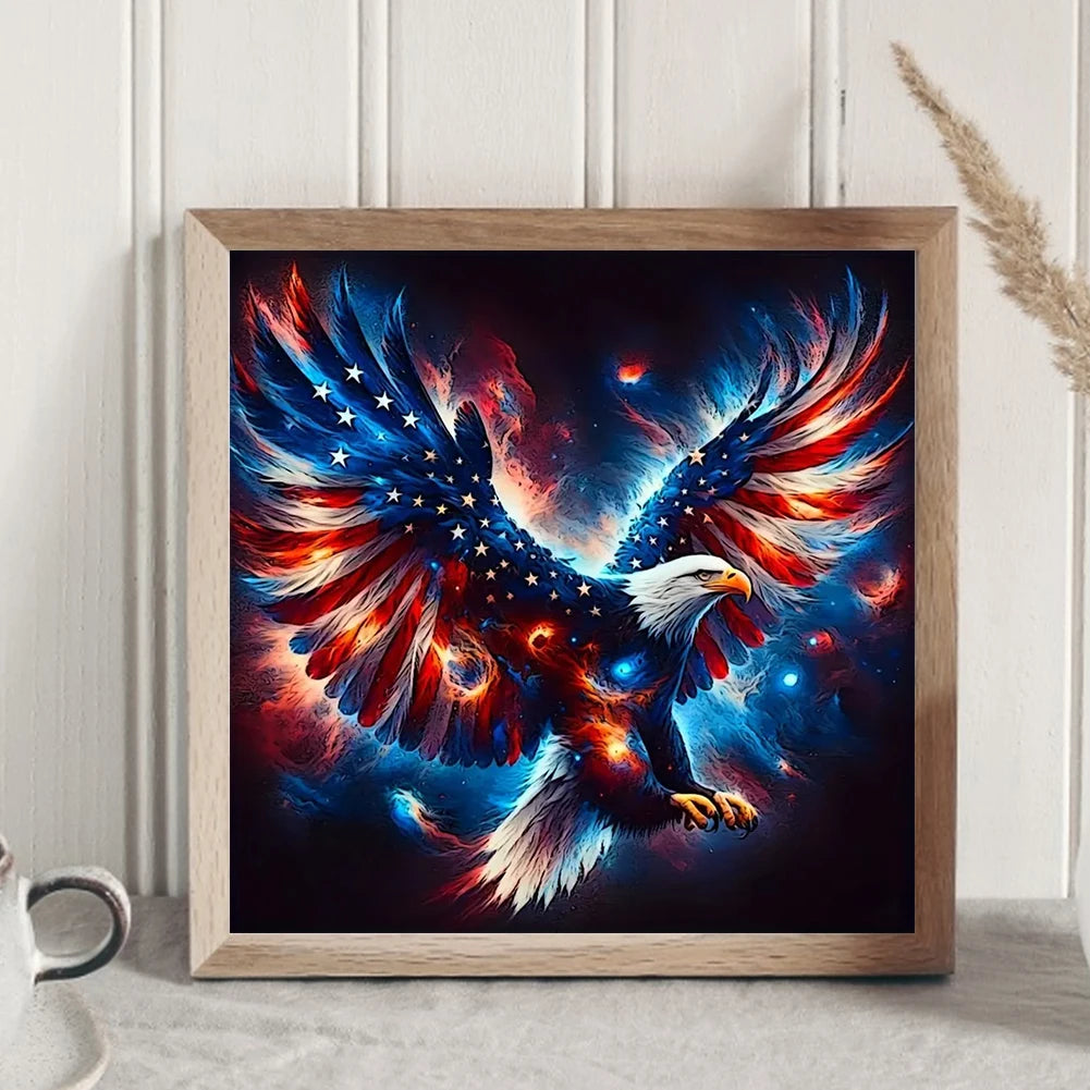 5D DIY Full Round Drill Diamond Painting Eagle Kit Home Decor Art Craft 30x30cm