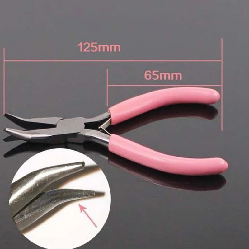 Mini Pliers Diagonal Round Bent Needle Nose Handcraft Beading Insulated Cutter Pliers For Jewelry Making Tools