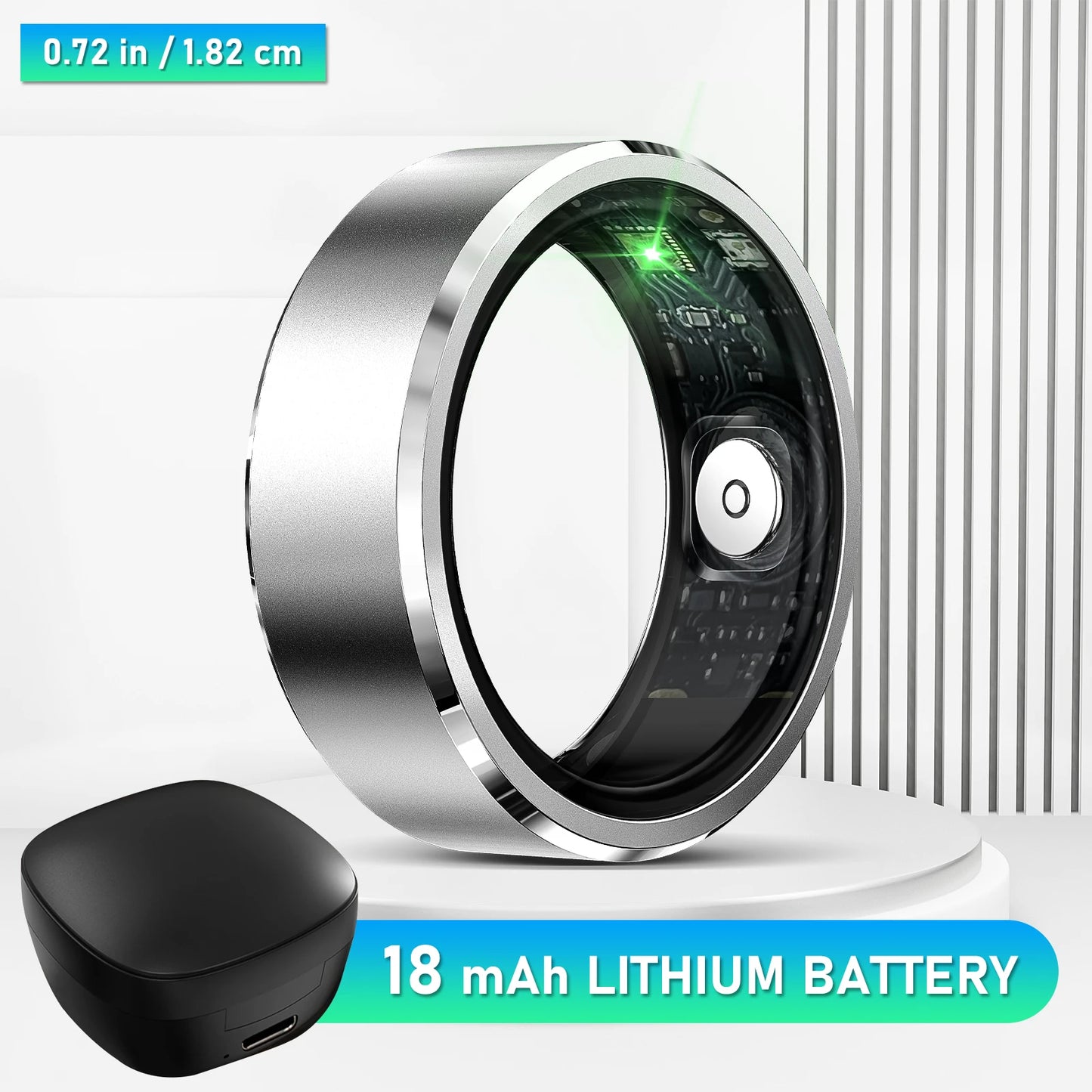 LaNikar 2025 New R5 Smart Ring Blood Oxygen Heart Rate Health Monitor Multi-sport Modes Waterproof Bluetooth 5.1 For Android IOS