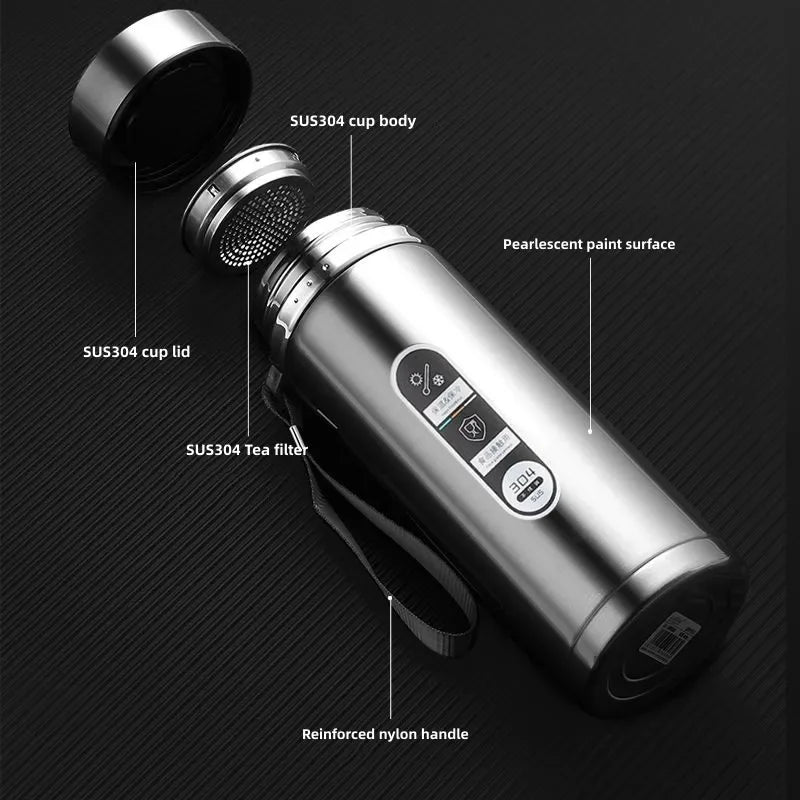 Stainless Steel Thermos Bottle LED Temperature Display