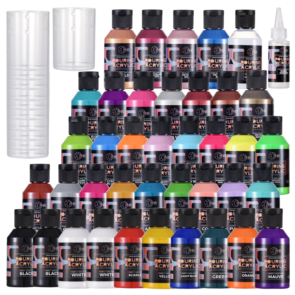 OPHIR 100ML/Bottle Varnish Glossy Gel Topcoat for Pouring Acrylic Paint Artist DIY Art Supplies TA004