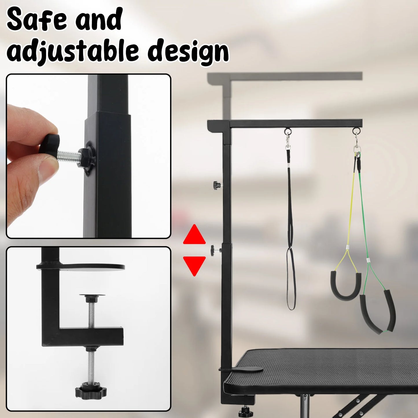 Dog Grooming Arm Clamp Height Adjustable Stainless Steel