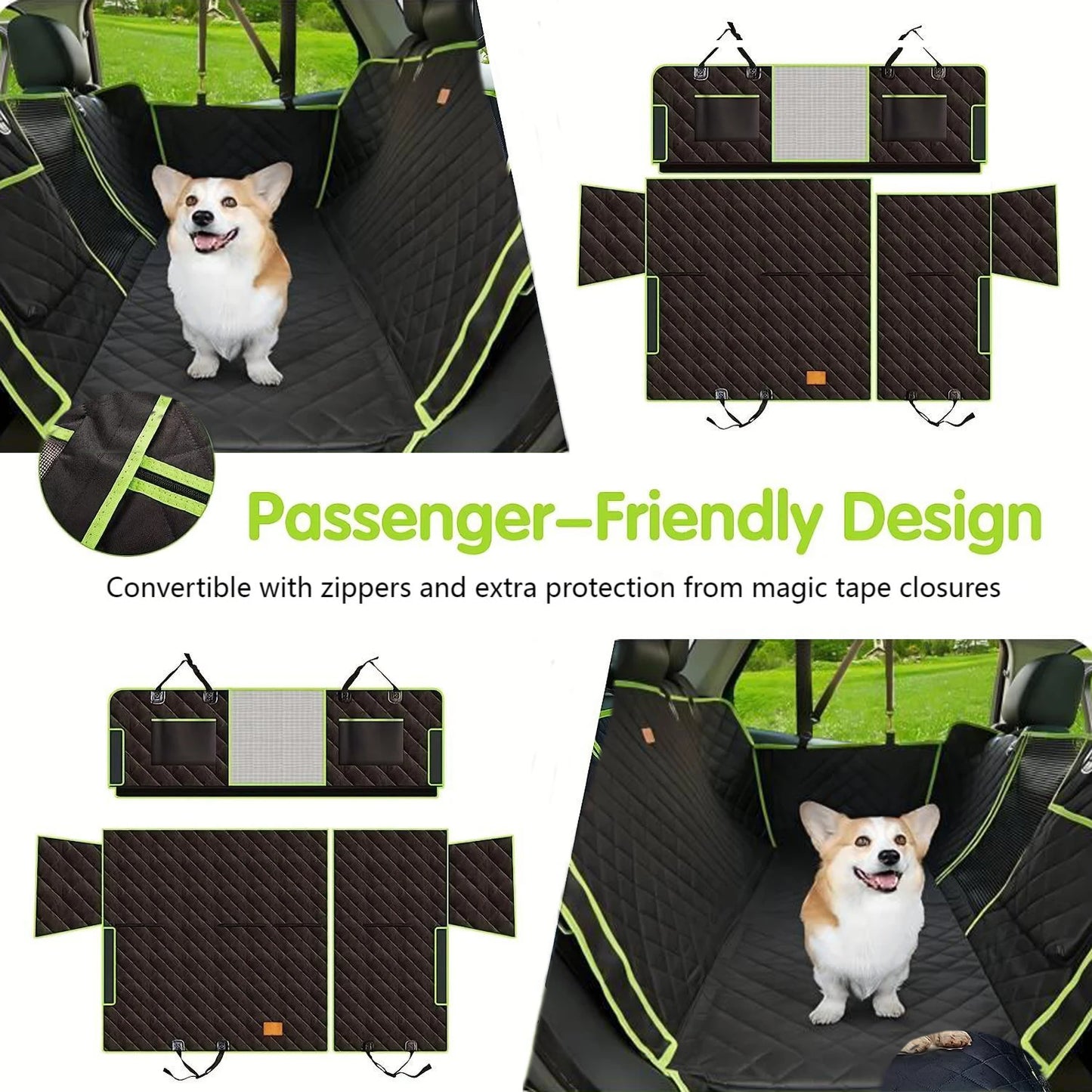6-In-1 Pet Rear Seat Car Cushion Waterproof And Washable