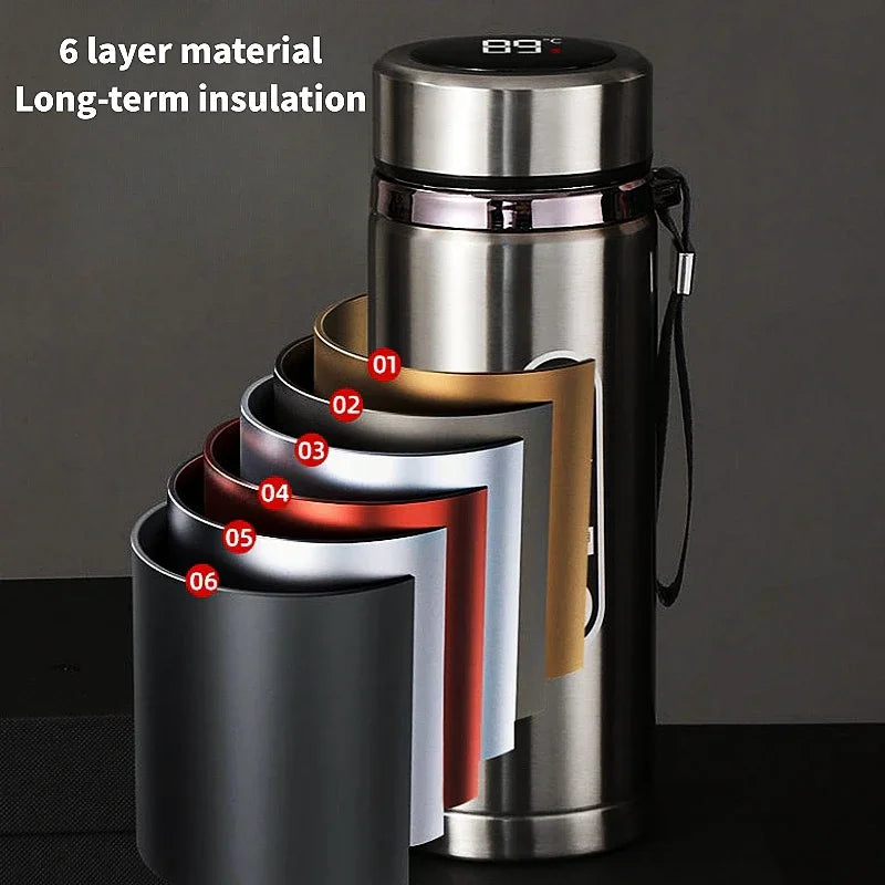 Stainless Steel Thermos Bottle LED Temperature Display