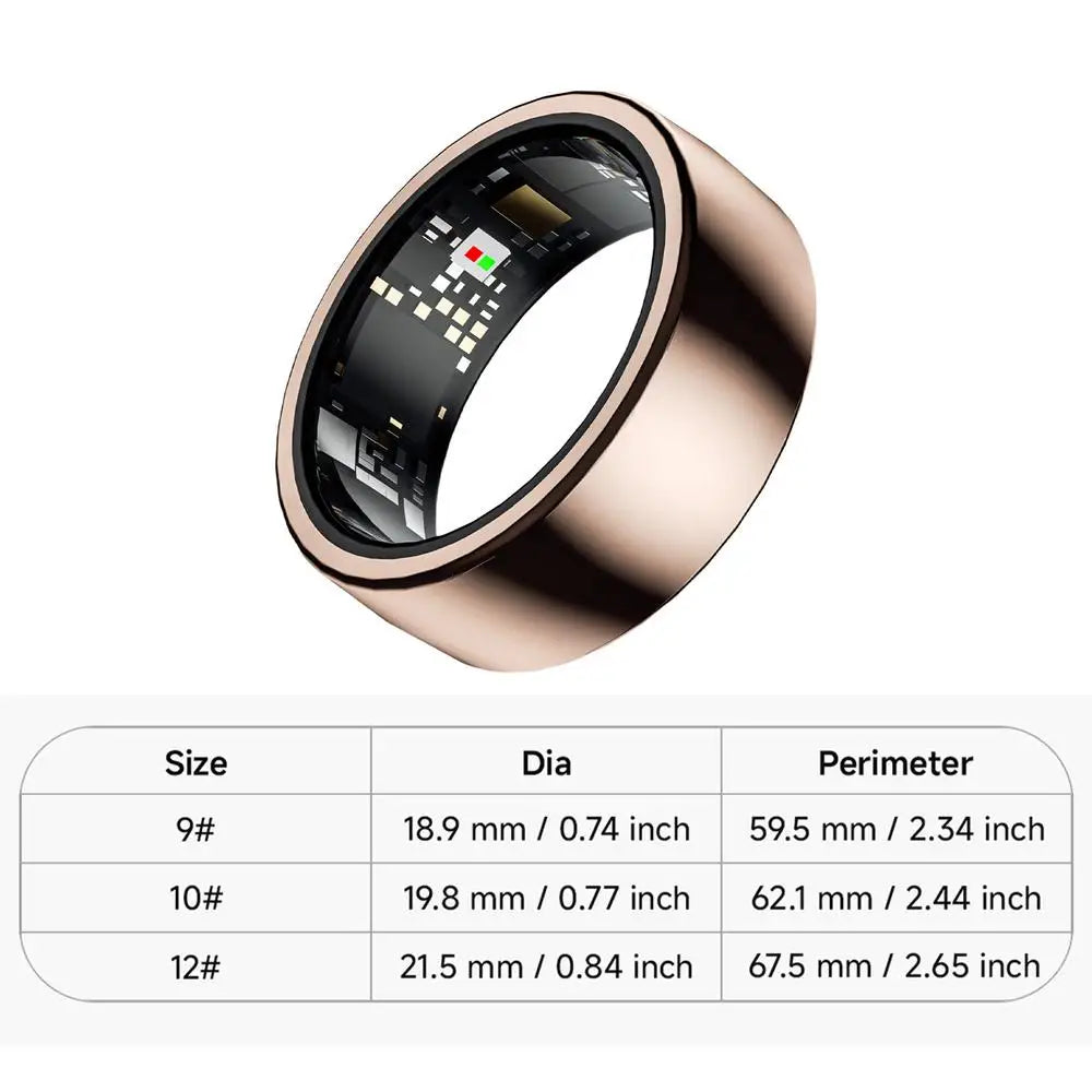 Ring Smart Sleep Monitoring Ring Health Ring For Women Men Waterproof Heart Rate Sleep Monitor Ring Portable Smart Ring