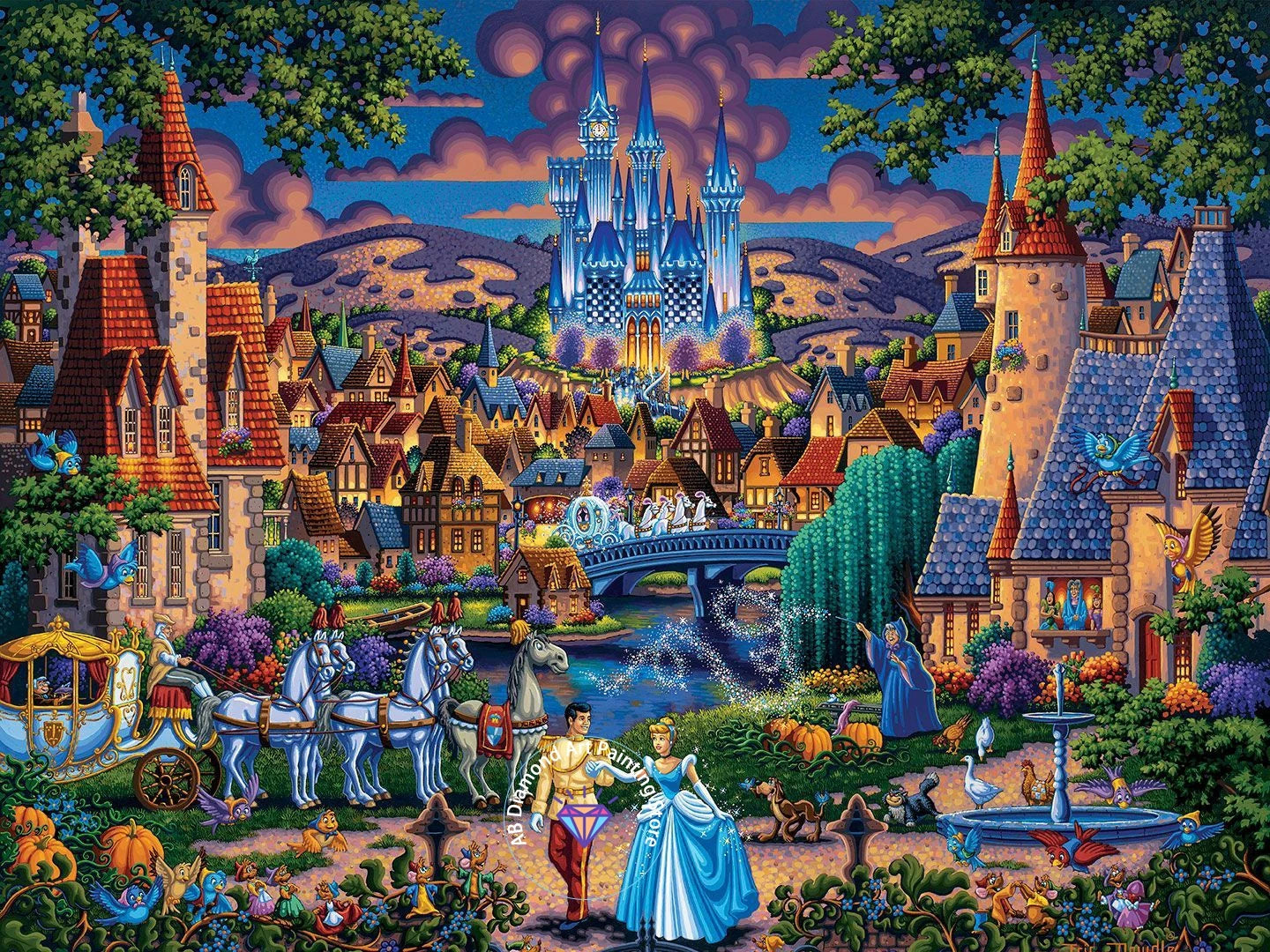 Disney Princess Castle AB Diamond Painting Kit 5D DIY