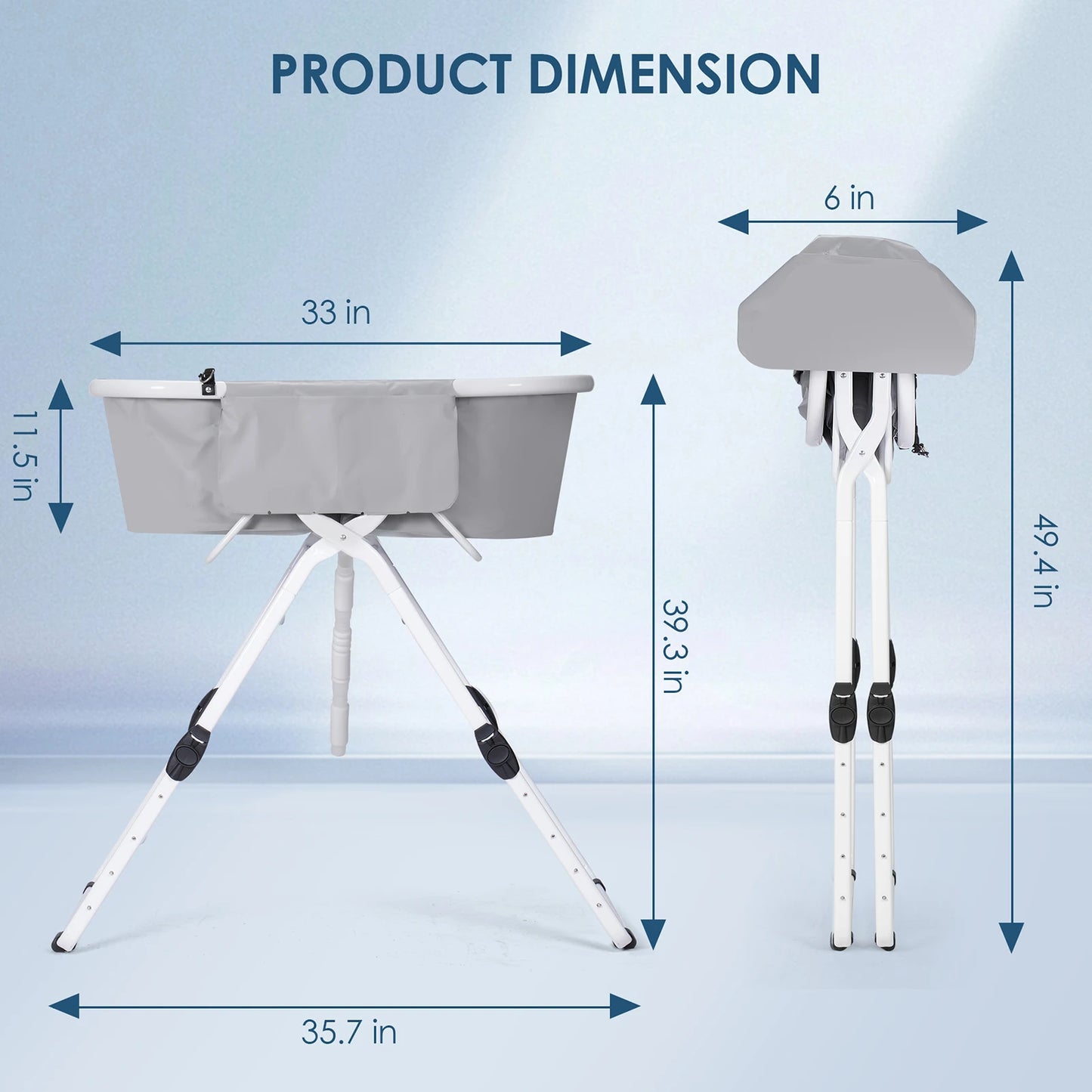 New Portable Pet Bathtub Foldable Elevated Dog Bath Tub