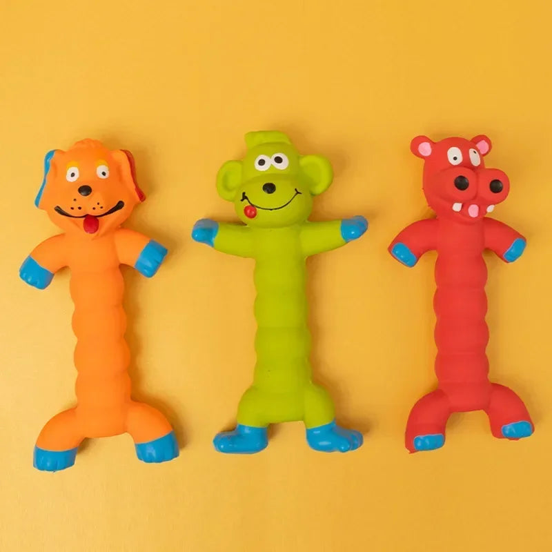 Cute Animal Shape Rubber Squeaky Toy for Dogs and Cats