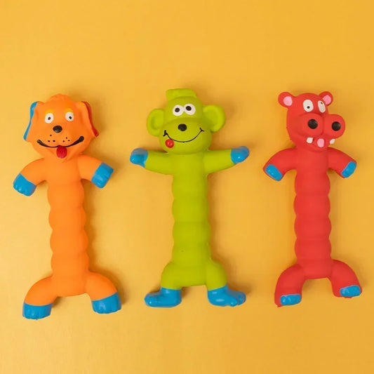 Cute Animal Shape Rubber Squeaky Toy for Dogs and Cats