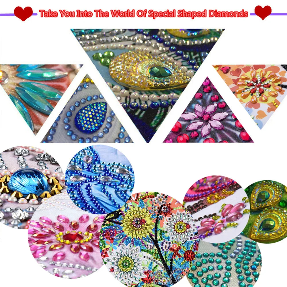 5 Pcs Diamond Art Painting Coasters Kit Mandala Pattern