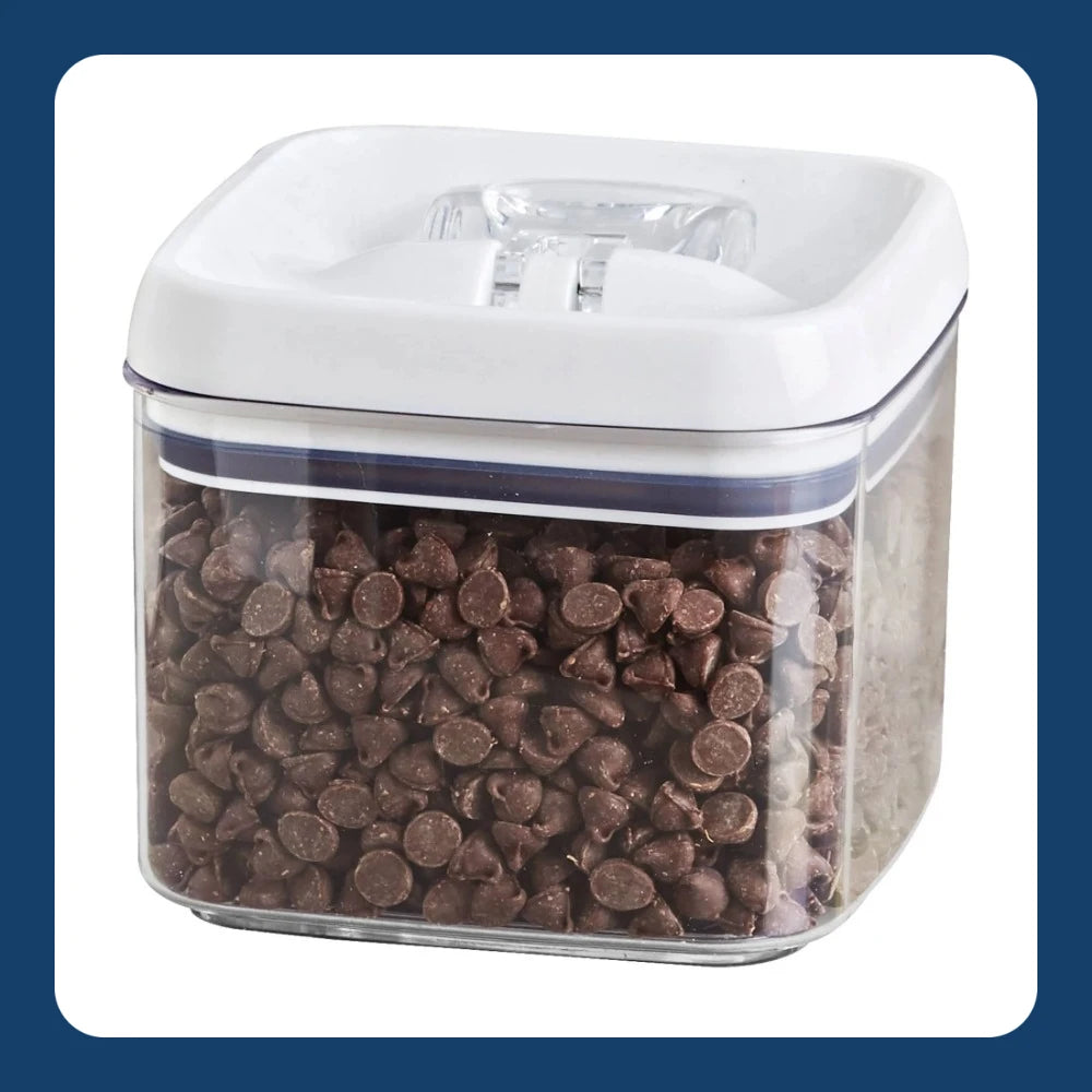 (2 pack)   Canister - 6.2 Cup Flip-  Square Food Storage Container