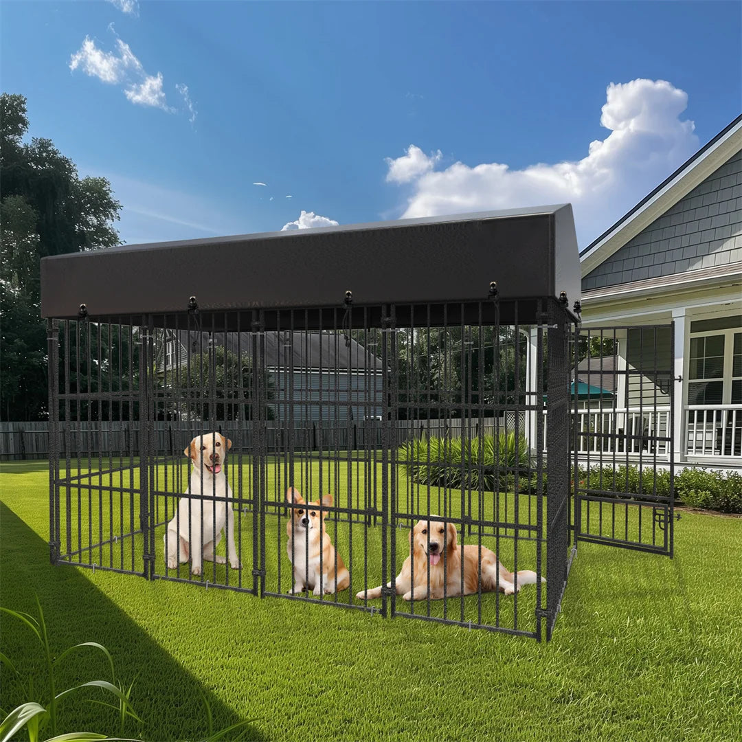 64.9 Inch Heavy Duty Dog Kennel Welded Playpen Outdoor
