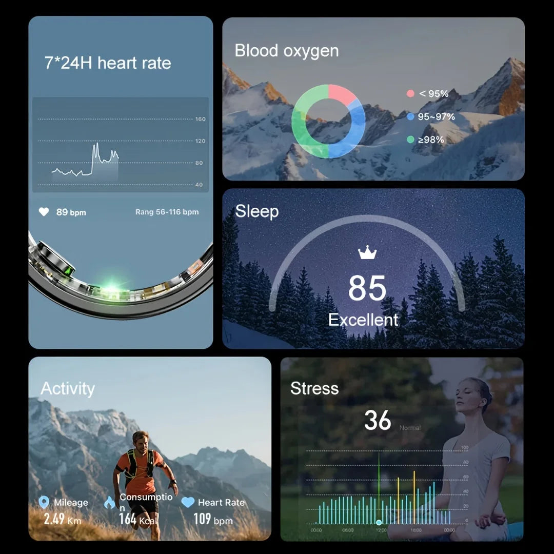 Smart Ring Wireless Connection Phone Health Monitoring Sleep