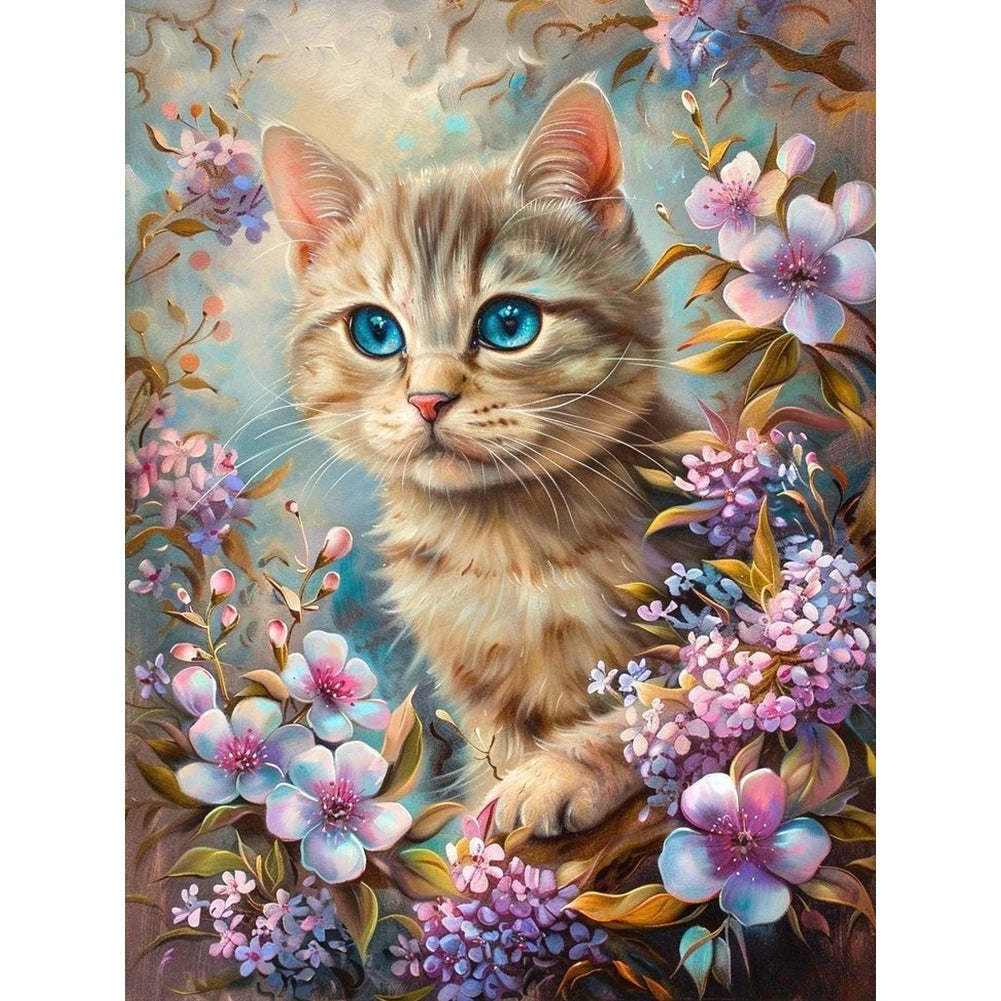 5D DIY Full Round Drill Diamond Painting Animal Kit Home Decor Art Craft 30x40cm