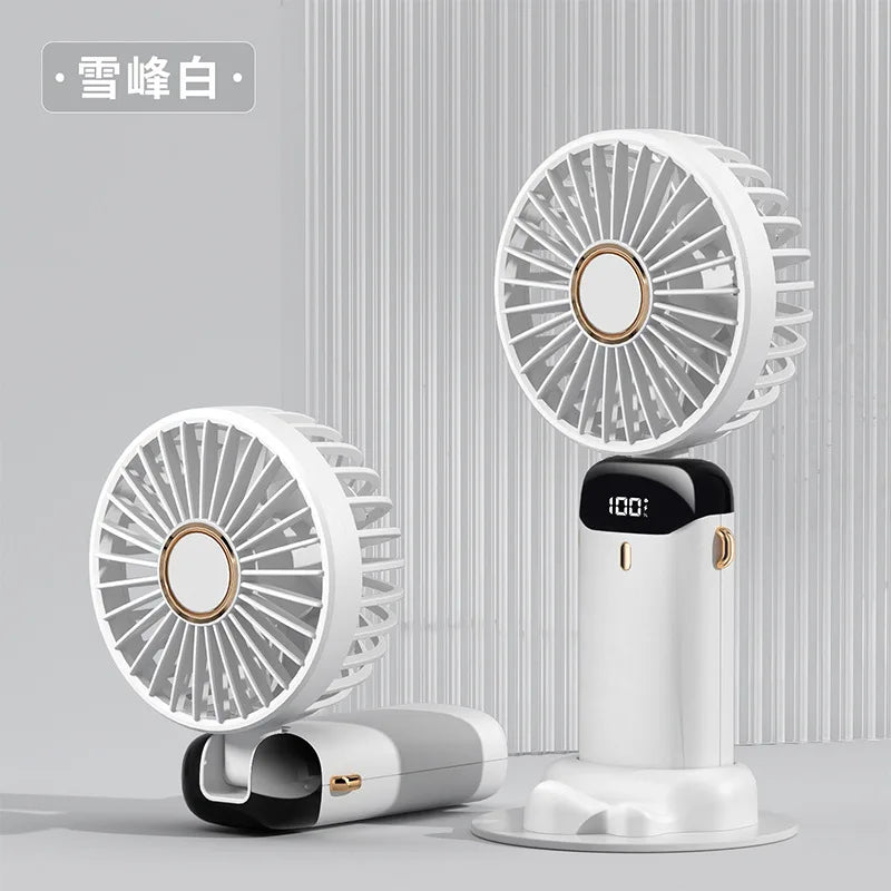 1800mAh USB Rechargeable Handheld Foldable Fan 5 Speed