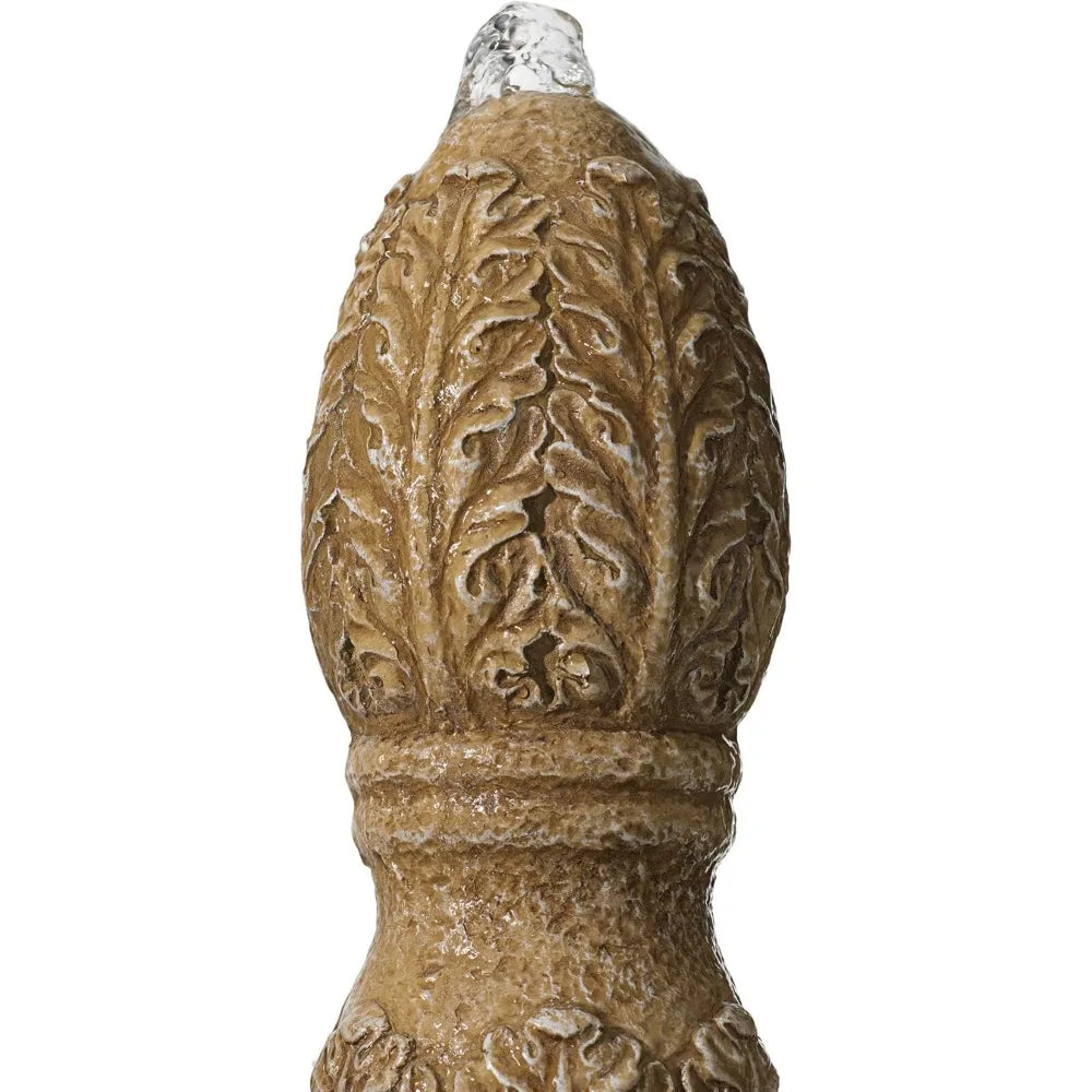 Domanico Italian Outdoor Floor Bubbler Fountain and Waterfalls 57" High 3 Tiered Basins Decor for Garden Patio Backyard Deck Hom
