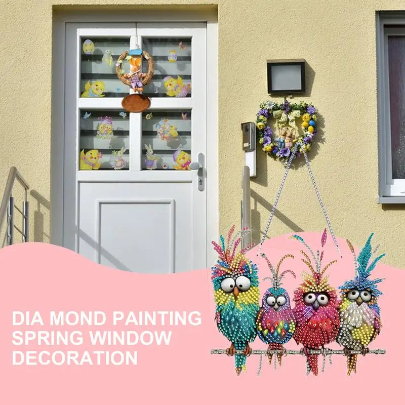 5D diamond painting Cute Bird Animal Hanging DIYs Crystal Rhinestone Kits Creative Desktop Ornaments Art Painting Home Decor