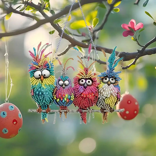 5D diamond painting Cute Bird Animal Hanging DIYs Crystal Rhinestone Kits Creative Desktop Ornaments Art Painting Home Decor