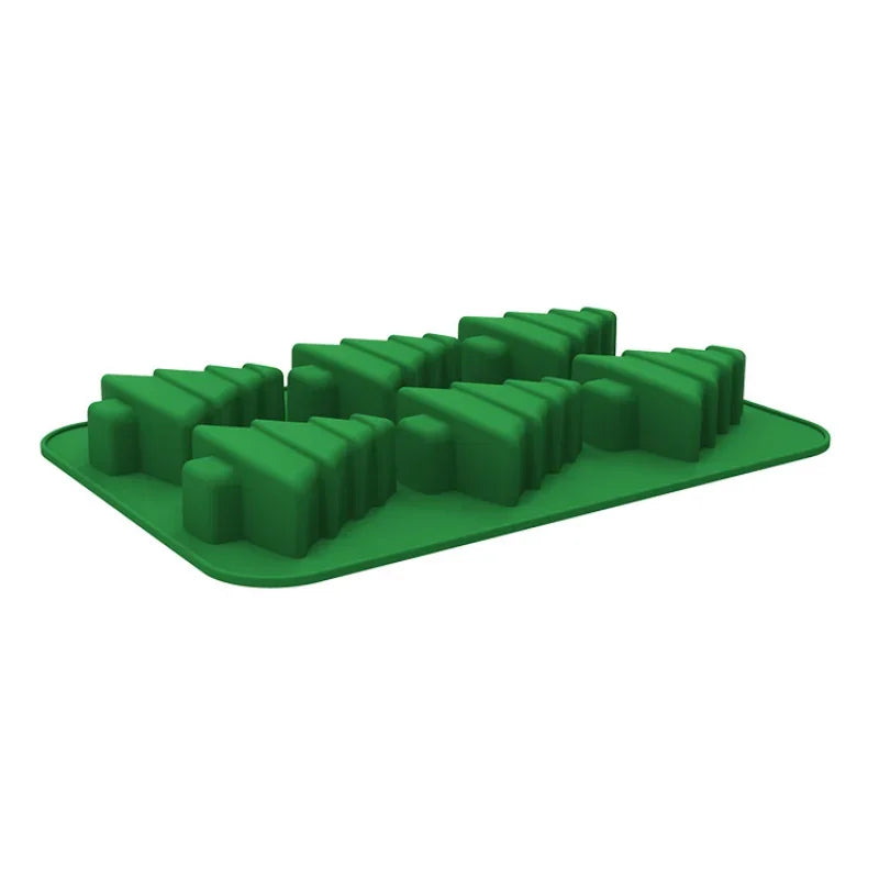 3D Christmas Tree Silicone Baking Mold DIY 6-Cavity Xmas Mousse Fondant Mould Cake Decorating Tools for Kitchen Accessories
