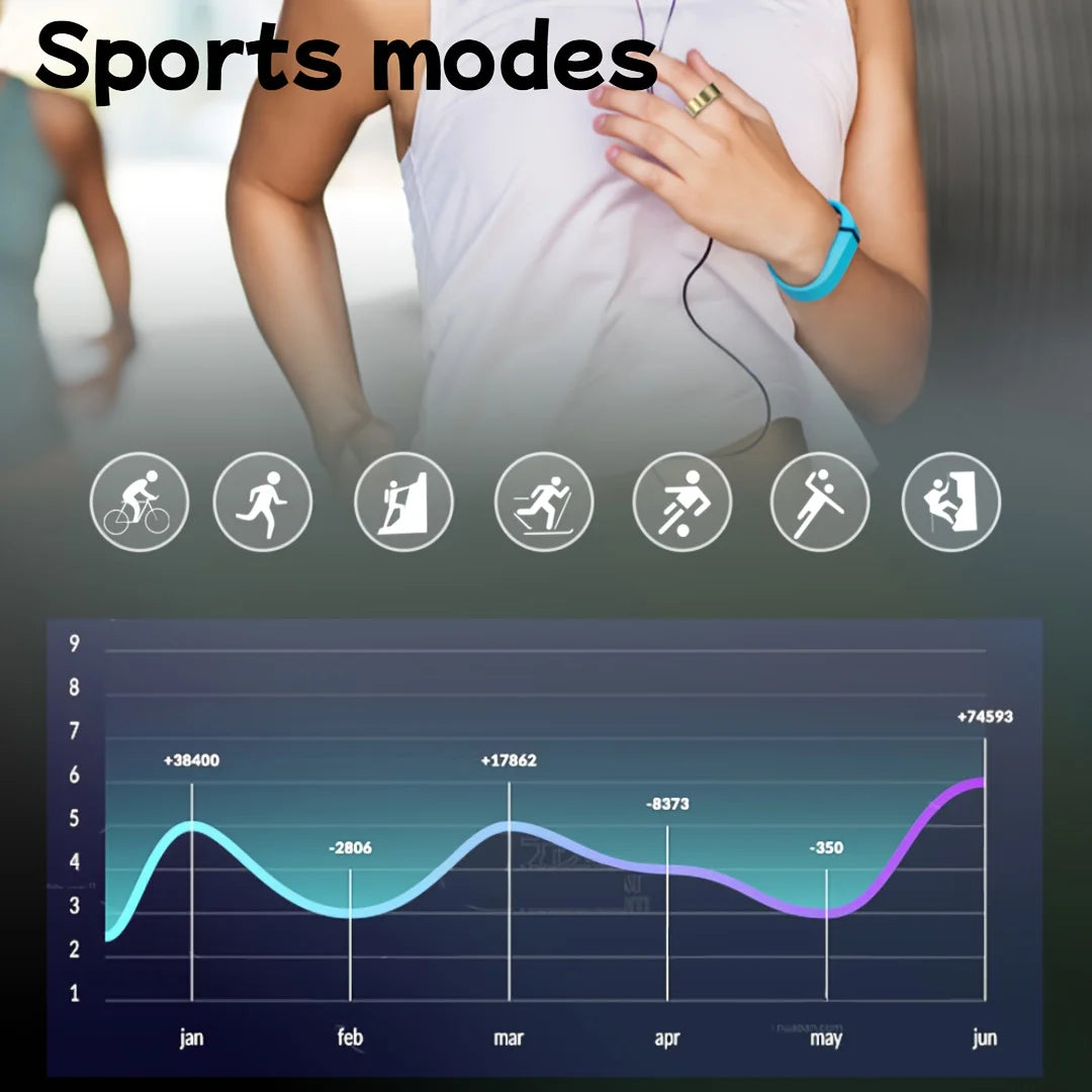 Smart Ring Fitness Rings Sleep Tracker Pedometer Step Counter