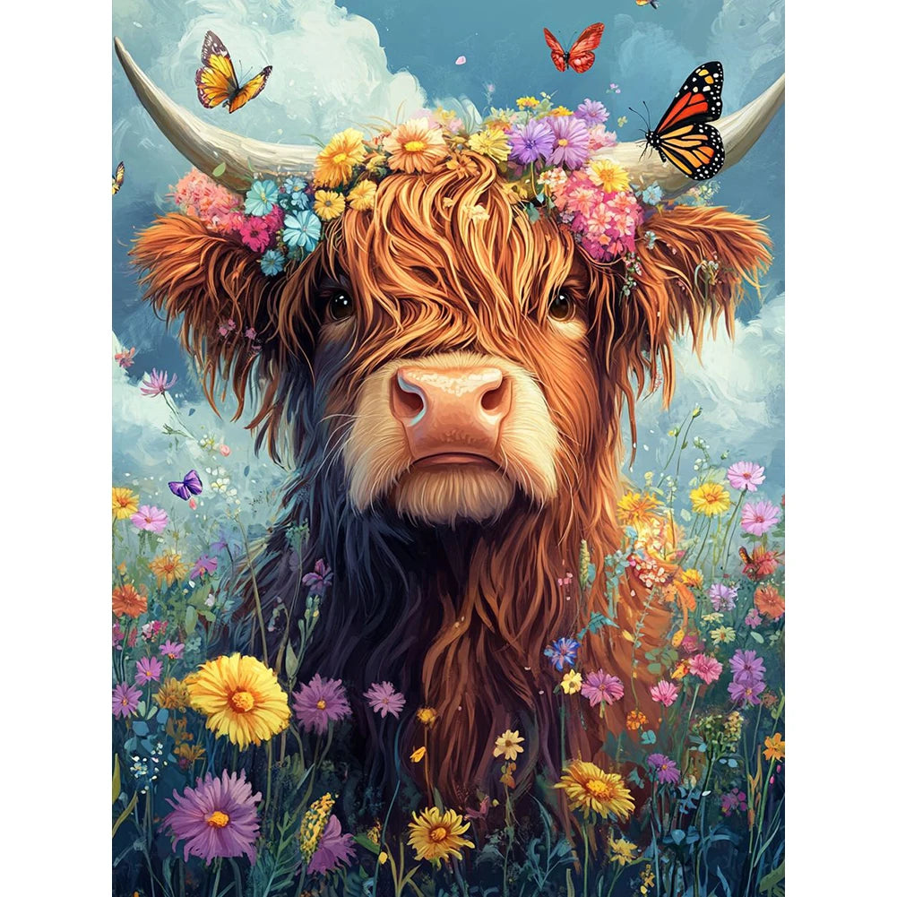 5D DIY Full Round Drill Diamond Painting Animal Kit Home Decor Art Craft 30x40cm