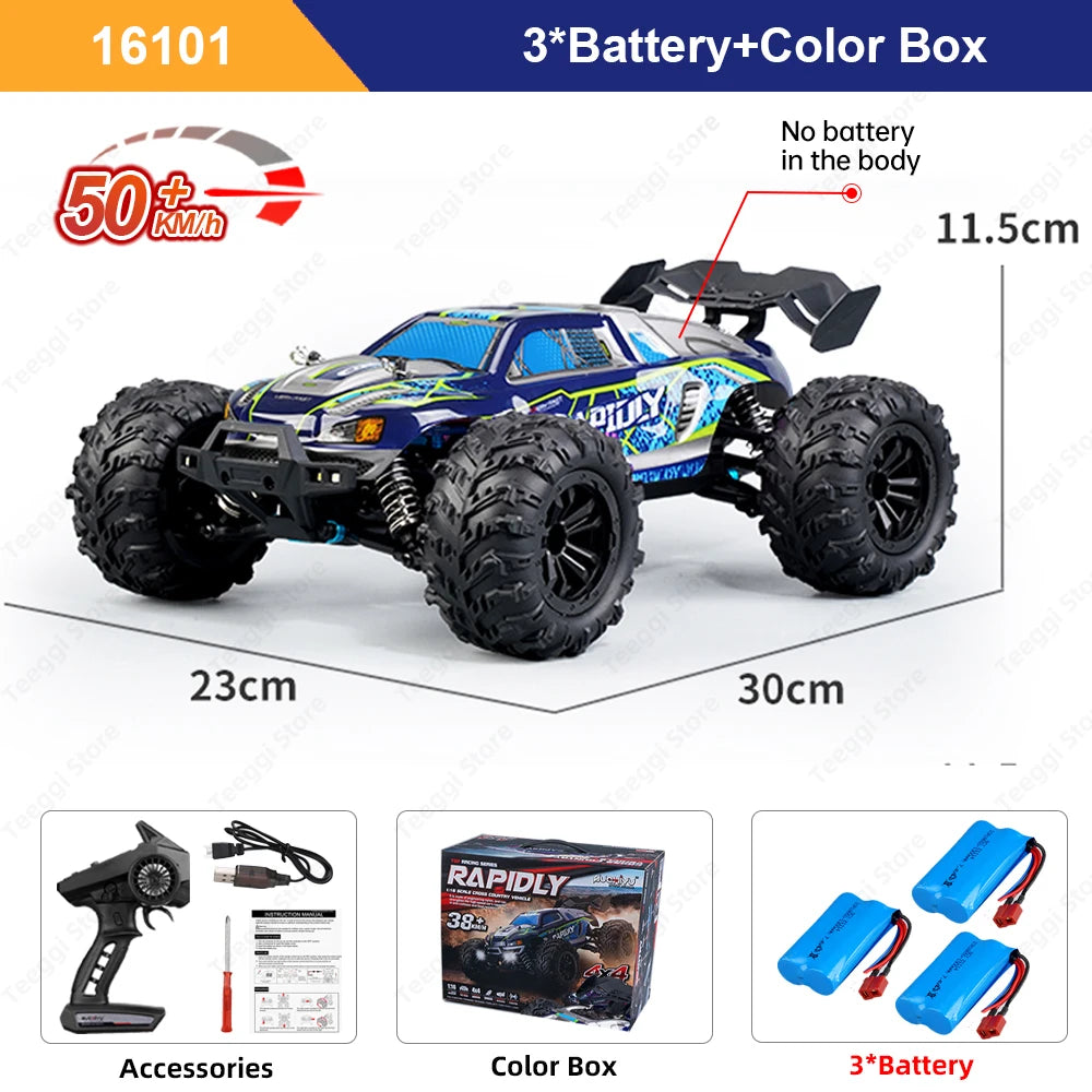Teeggi 16101 Pro 1to16 High Speed 4WD RC Car With LED Lights