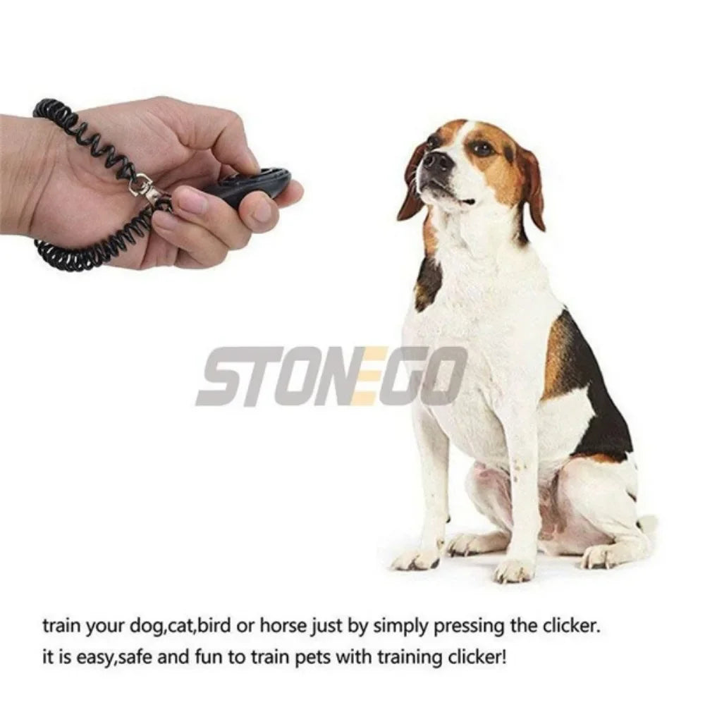 JJYY Solid Color Adjustable Pet Training Clicker Whistle