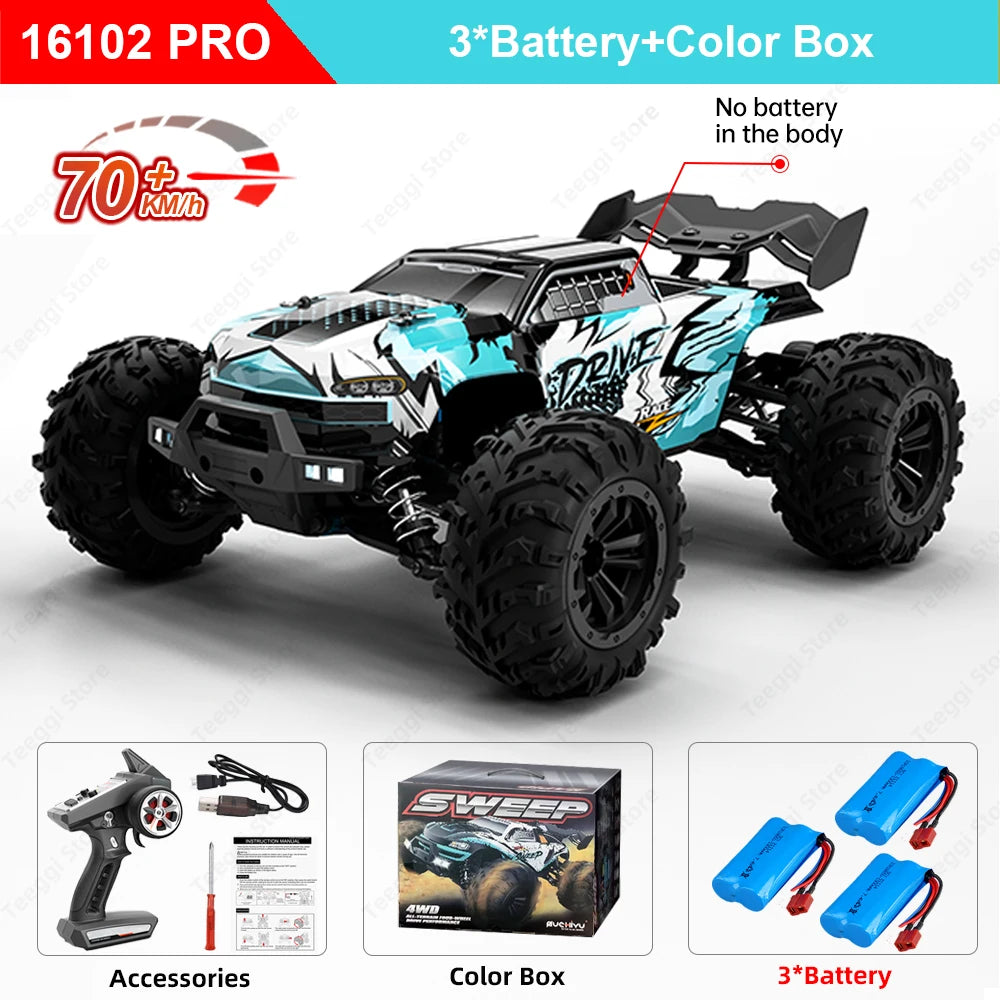 Teeggi 16101 Pro 1to16 High Speed 4WD RC Car With LED Lights