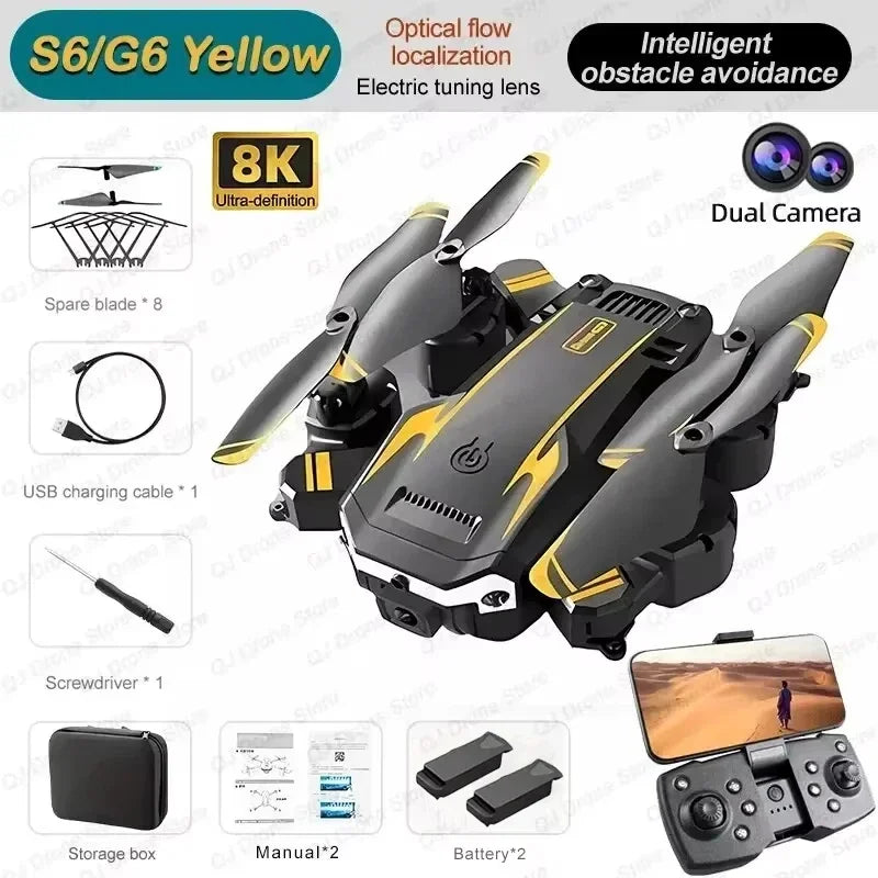 QJ S6 G6 GPS Drone 4K Foldable Quadcopter FPV Camera