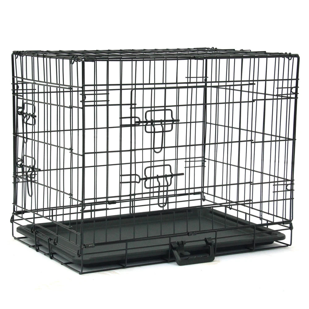 24 Inch Pet Kennel Cat Dog Folding Steel Crate Playpen