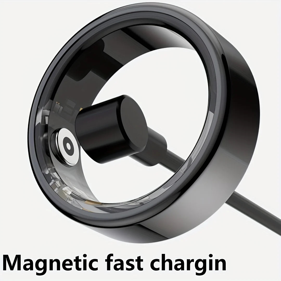 Smart Ring Wireless Function Step Counting Sports Mode Stainless Steel Material Novelty Ring Fashion Men's and Women's Ring