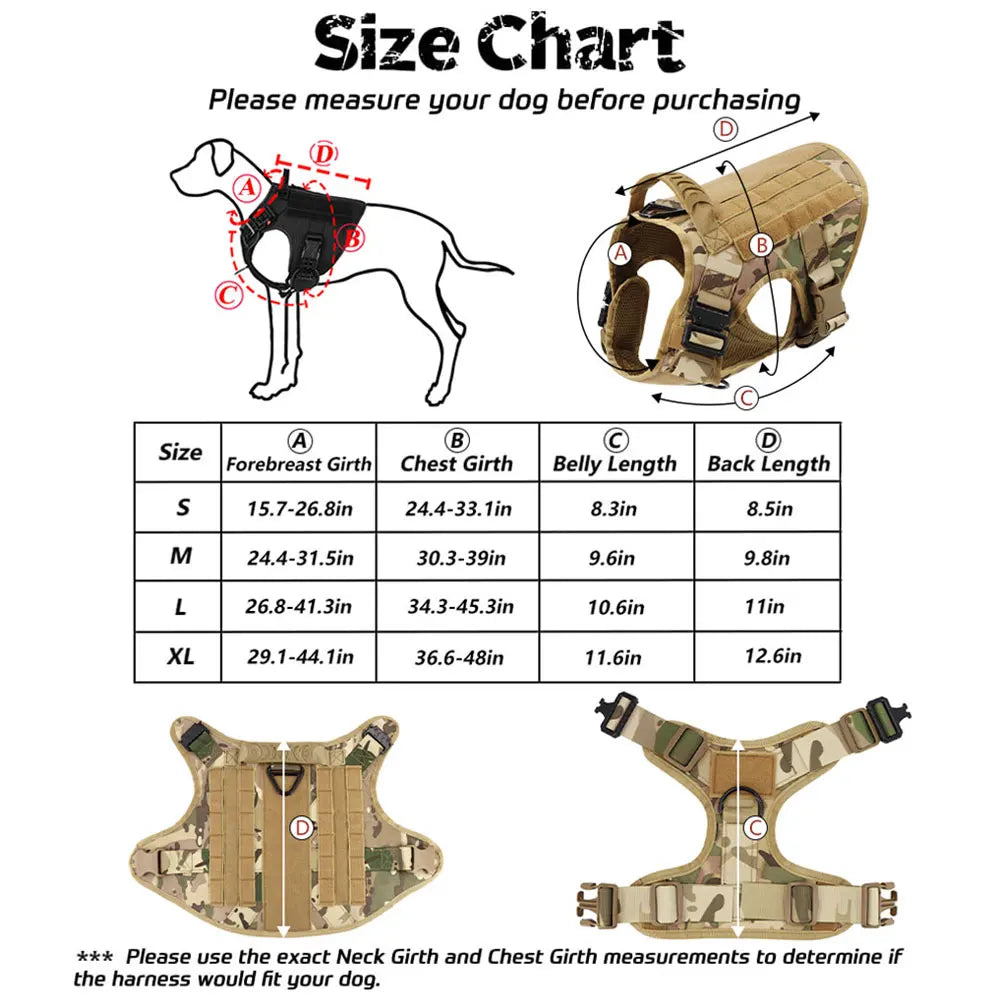 Large Dog Harness And Leash Set Pet German Shepherd Malinois