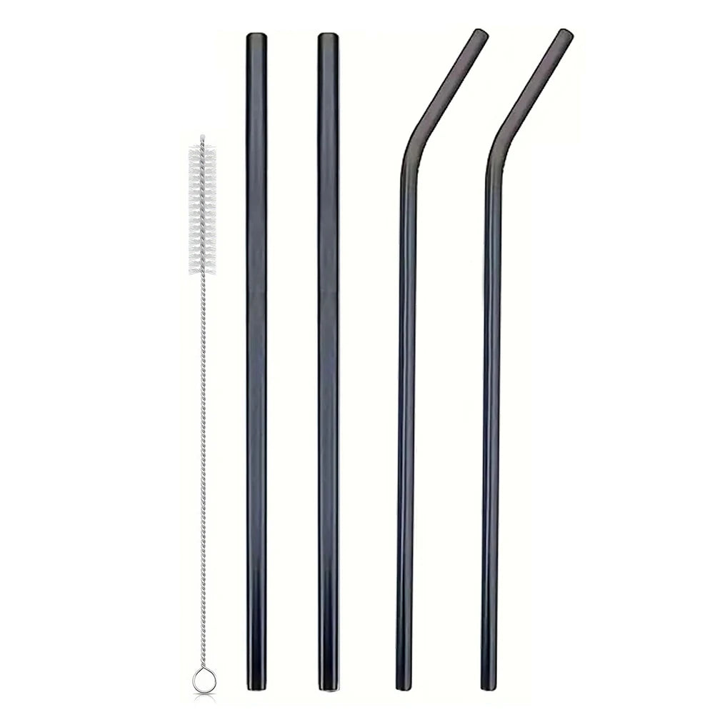 Stainless Steel Straws 4 Pack For Stanley Cleaning Brush