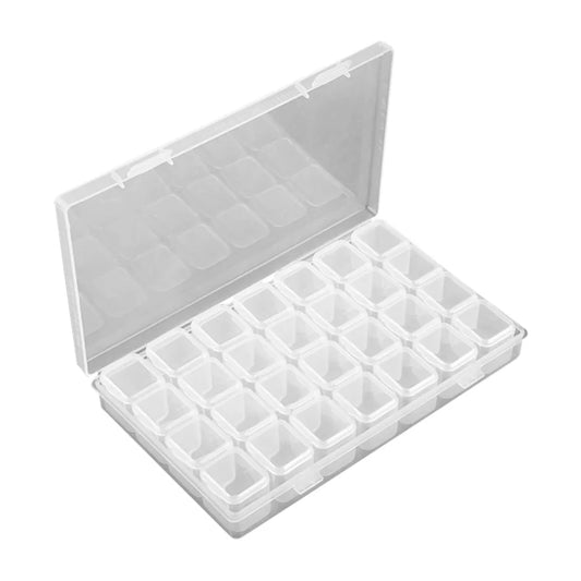 Diamond Art Painting Bead Storage 28 Grids Diamond Art Accessories Boxes Plastic Organizer Bead Organizer Container