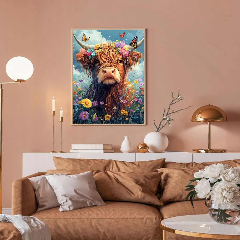 5D DIY Full Round Drill Diamond Painting Animal Kit Home Decor Art Craft 30x40cm
