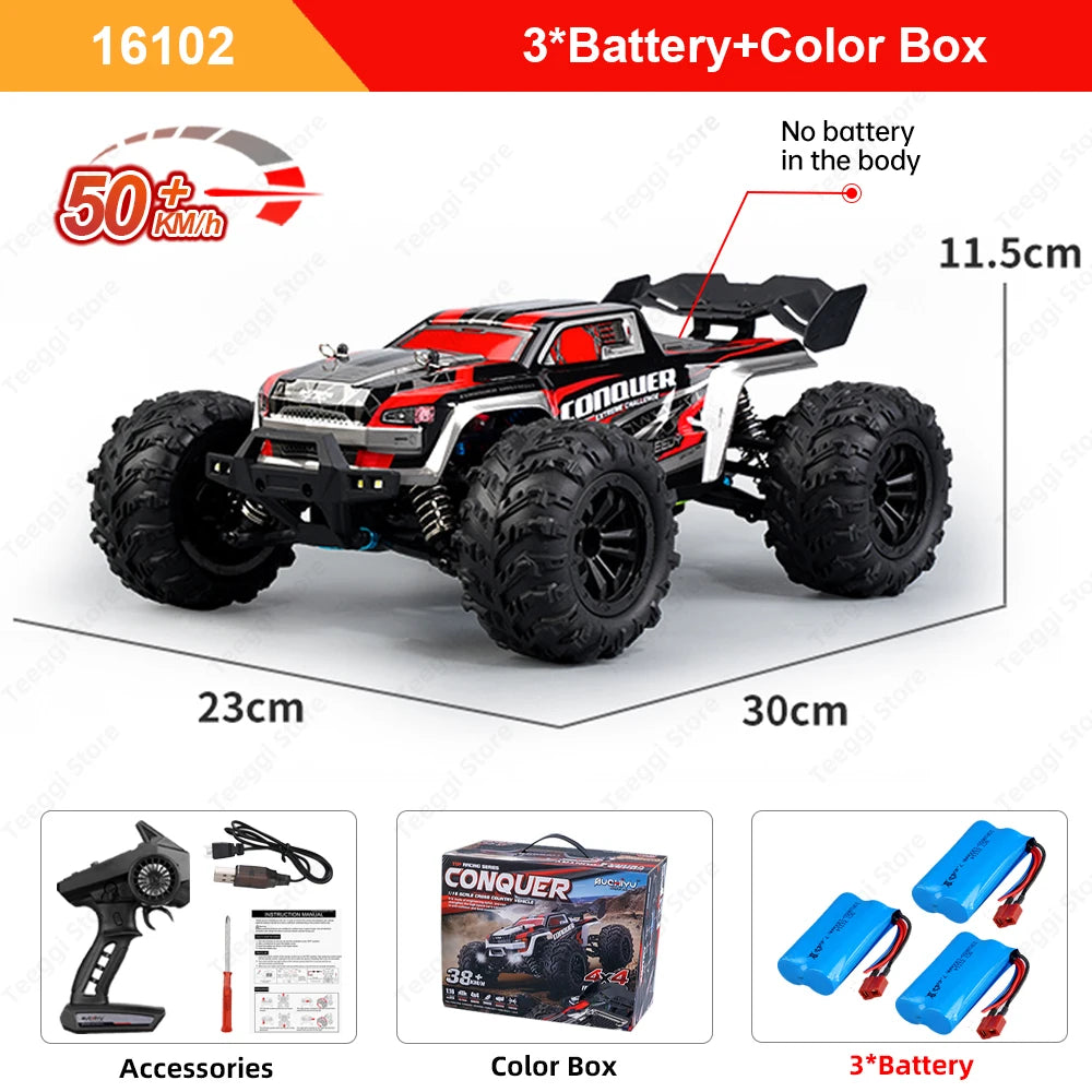 Teeggi 16101 Pro 1to16 High Speed 4WD RC Car With LED Lights