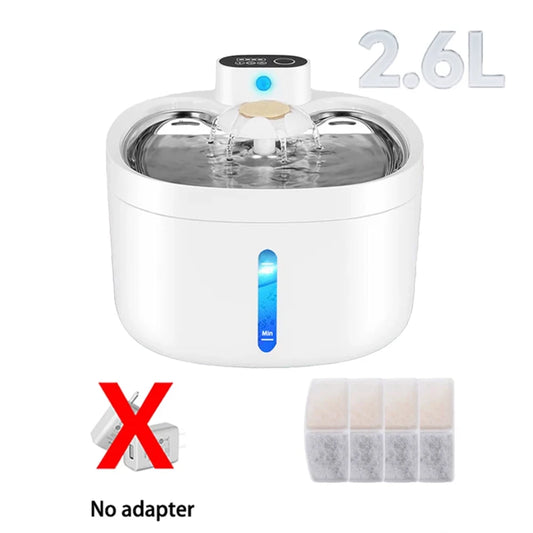 Automatic Pet Water Fountain 2.6L Infrared Sensor Dispenser