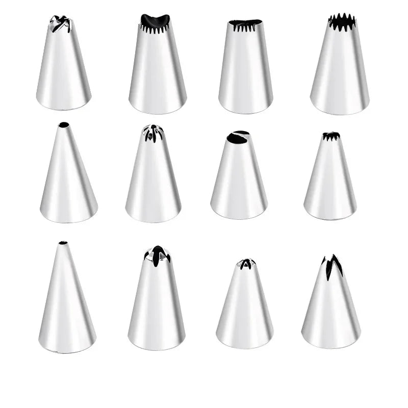 8Pcs Set Cream Nozzles Pastry Tools Accessories for Cake Decorating Pastry Bag Kitchen Bakery Confectionery Equipment