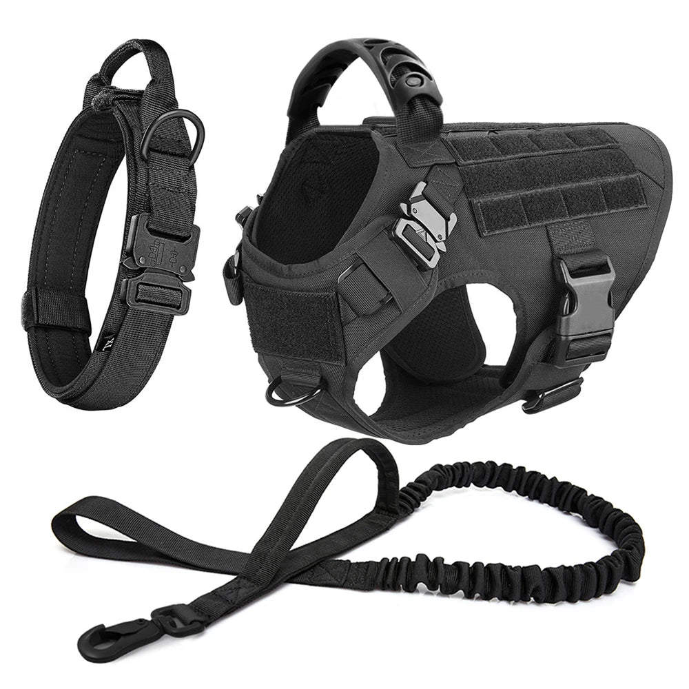Large Dog Harness And Leash Set Pet German Shepherd Malinois
