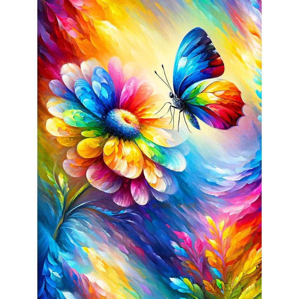 5D DIY Full Round Drill Diamond Painting Animal Kit Home Decor Art Craft 30x40cm