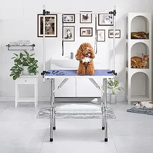 49.6 Inch Dog Grooming Table With Adjustable Arms Noose