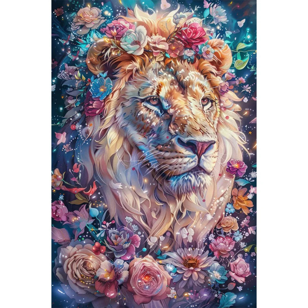 5D DIY Full Round Drill Diamond Painting Animal Kit Home Decor Art Craft 40x60cm