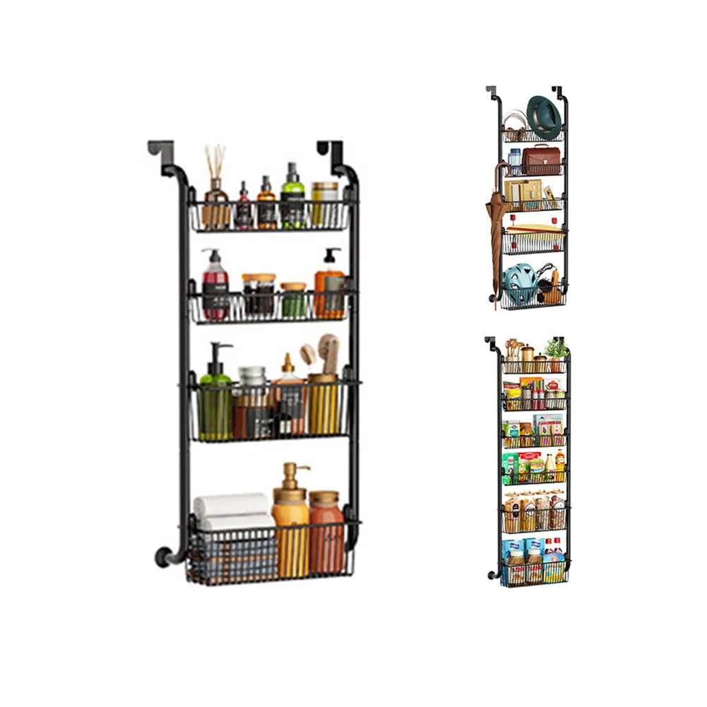 Over The Door Storage Organizer Metal Hanging Shelf