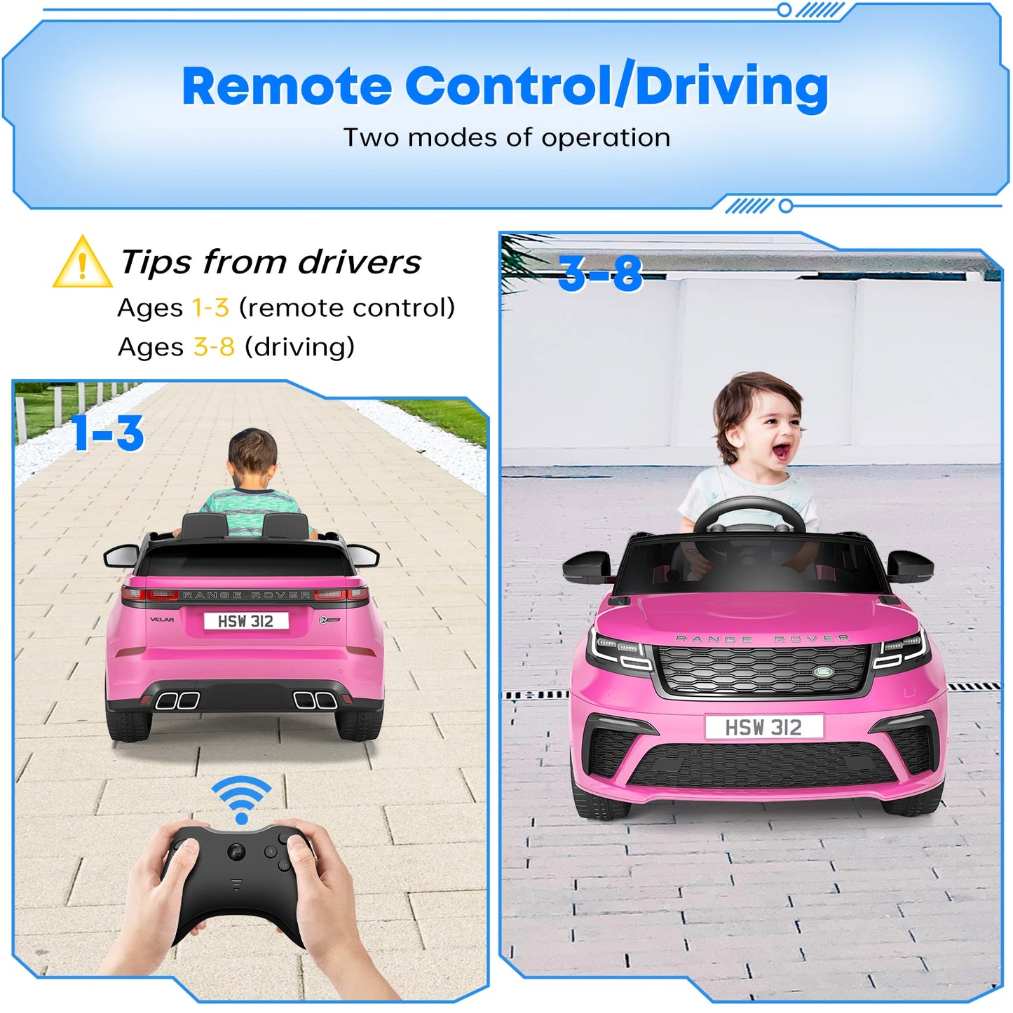 Ride On Cars For Kids Four To Eight 12V MP3 Remote Car