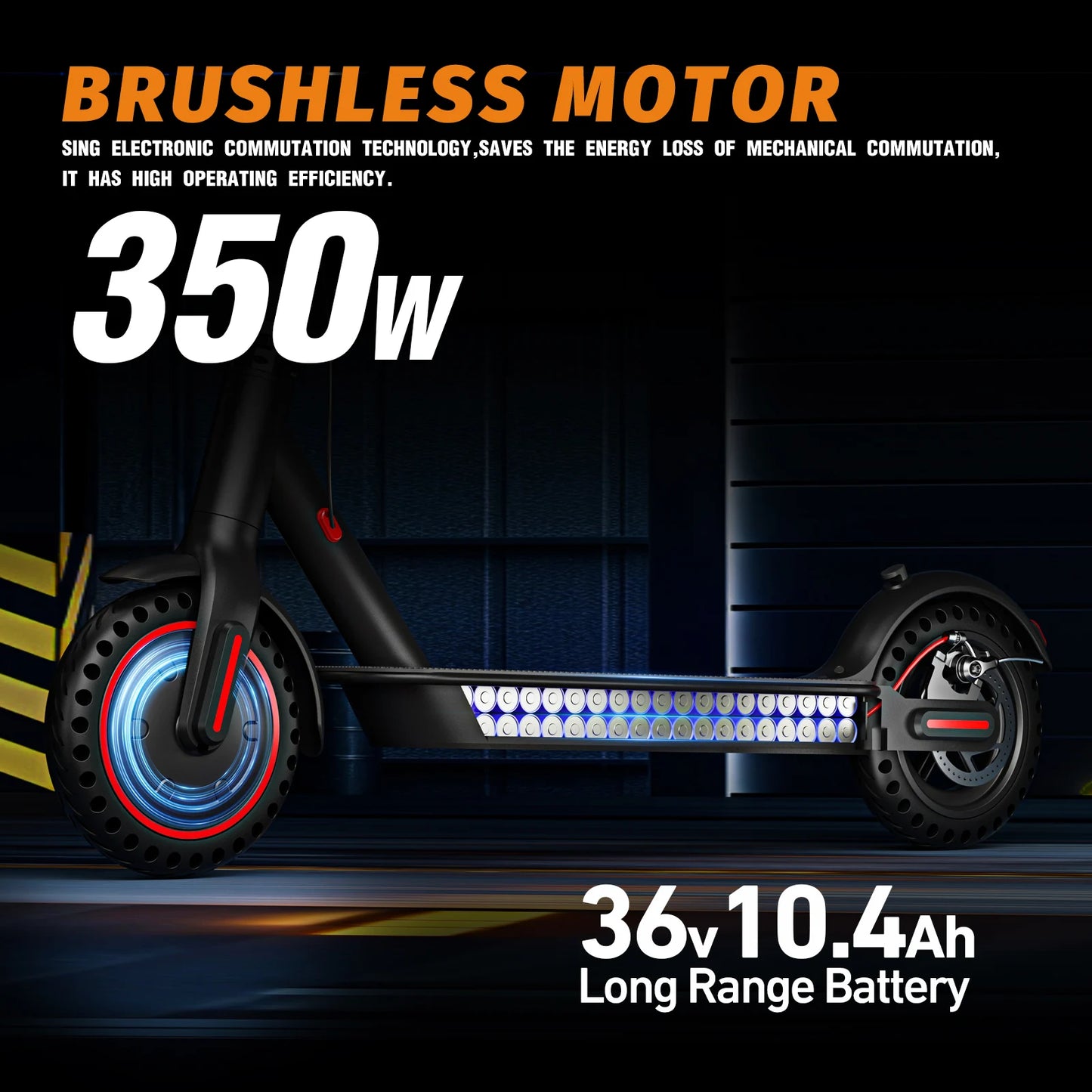 350W Foldable Electric Scooter With Dual Brake System