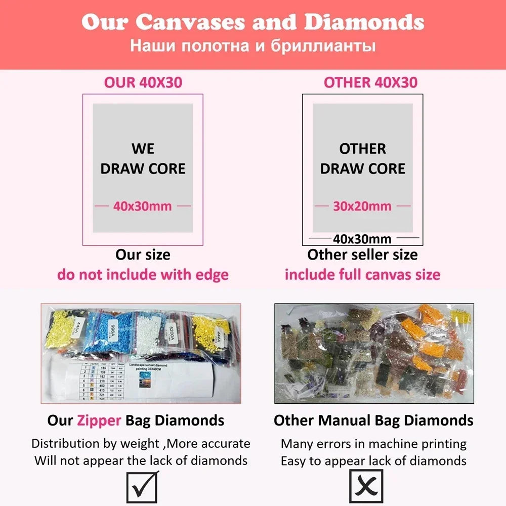 AB Diamond Painting Witch Girl Fantasy Gothic 5D DIY Art Mosaic Embroidery Cross Stitch Element Craft Set Bathroom Decoration