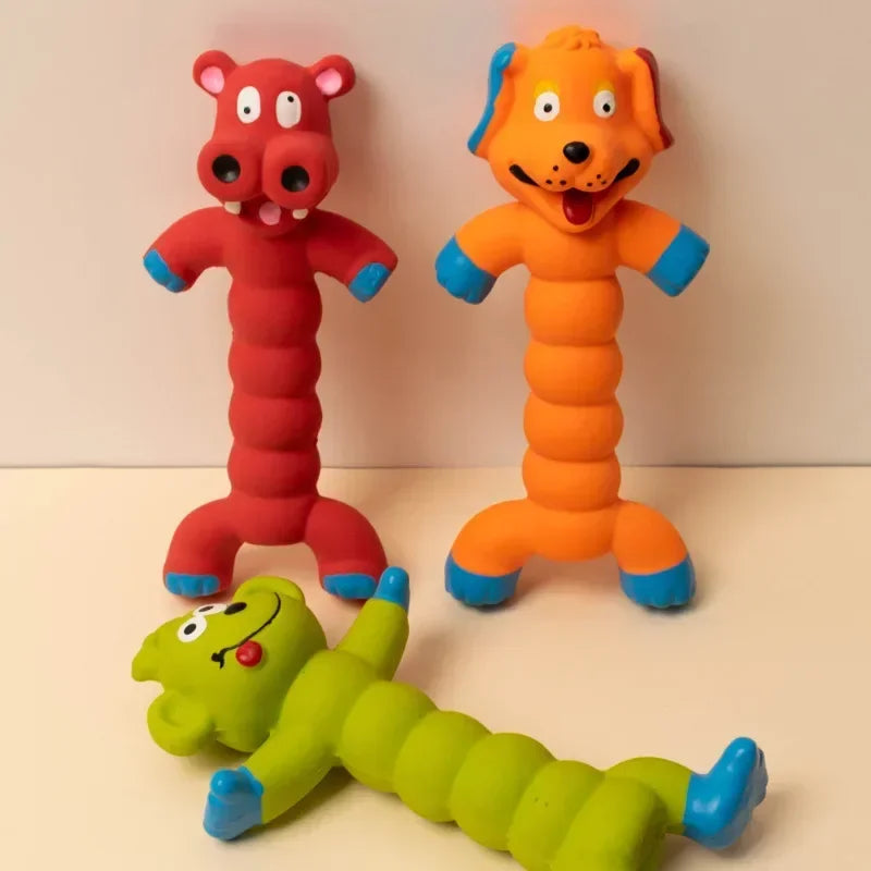 Cute Animal Shape Rubber Squeaky Toy for Dogs and Cats